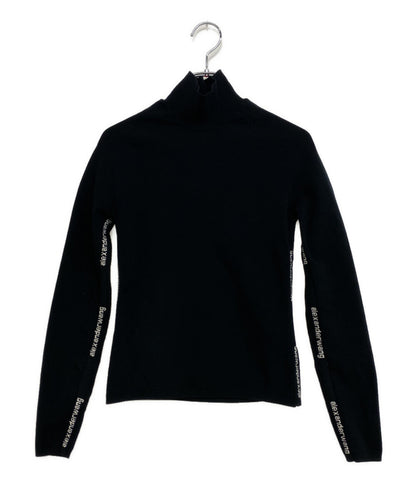 ALEXANDER WANG ハイネックカットソー ロゴ CA00985 レディース SIZE S アレキサンダーワン