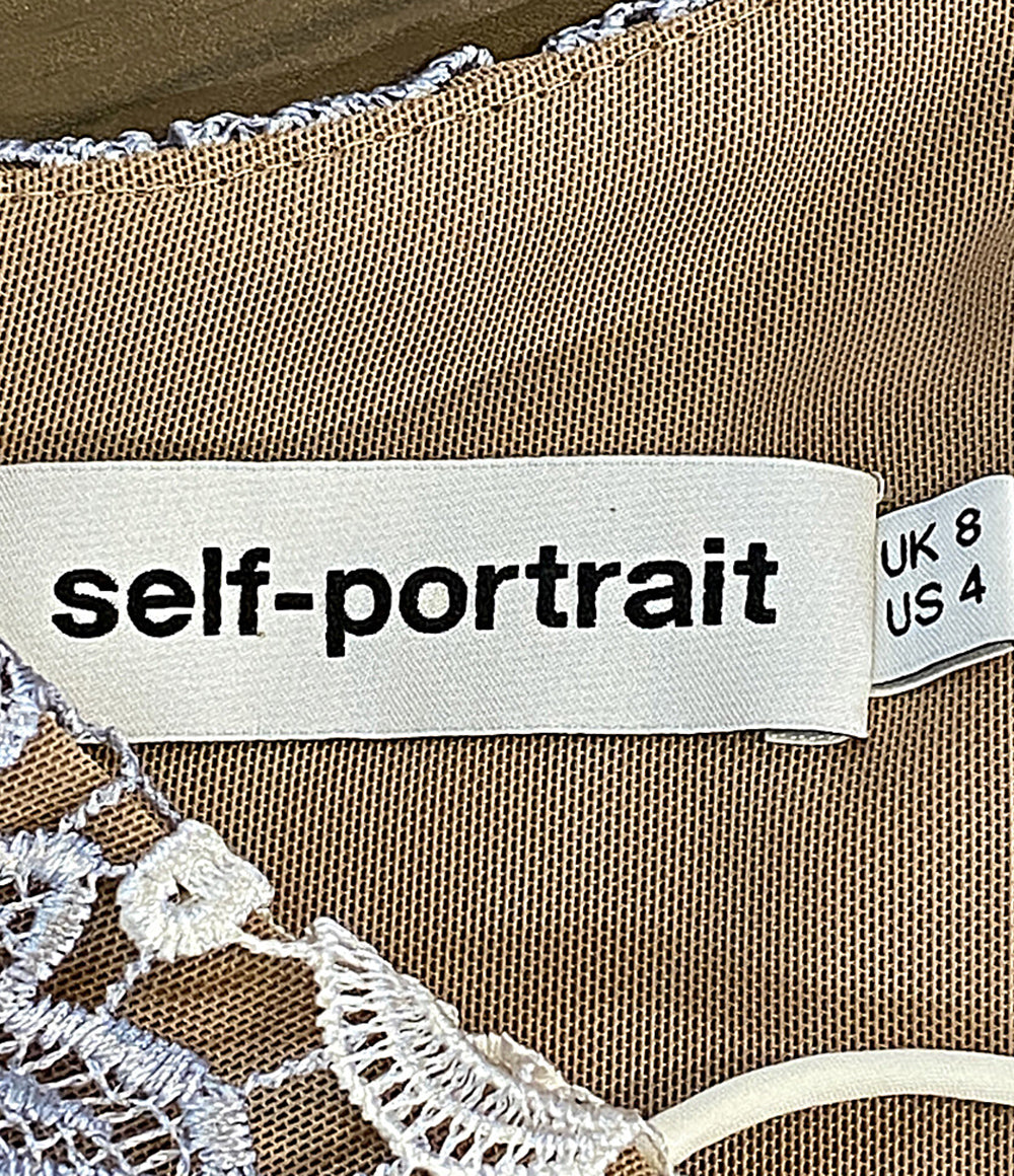 self-portrait レースワンピース ネイビー SP13-009M レディース SIZE 8 セルフ ポートレイト