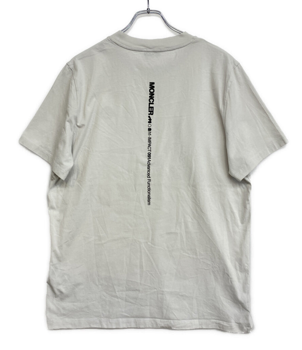 MONCLER 半袖Ｔシャツ I10918C00007 ラバーロゴ ホワイト メンズ SIZE M モンクレール