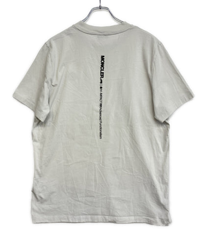 MONCLER 半袖Ｔシャツ I10918C00007 ラバーロゴ ホワイト メンズ SIZE M モンクレール