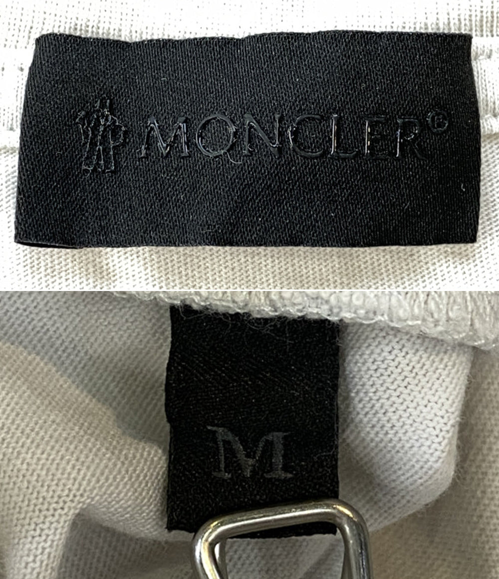 MONCLER 半袖Ｔシャツ I10918C00007 ラバーロゴ ホワイト メンズ SIZE M モンクレール