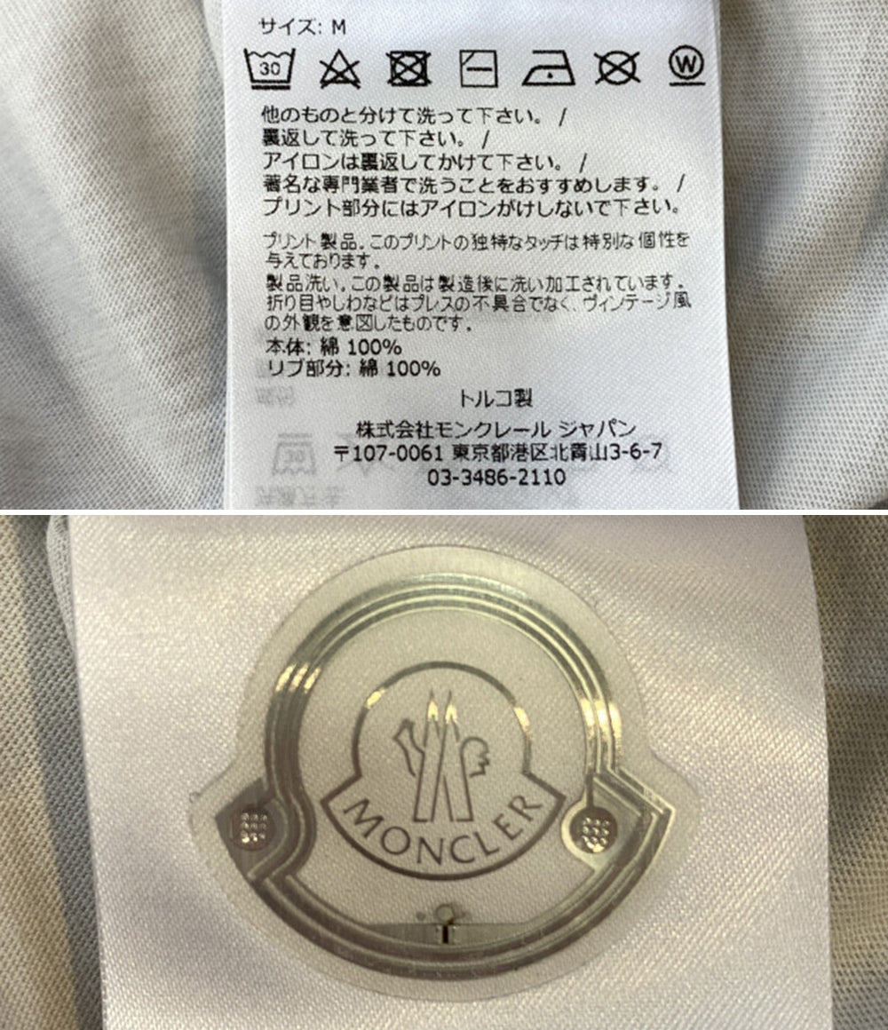 MONCLER 半袖Ｔシャツ I10918C00007 ラバーロゴ ホワイト メンズ SIZE M モンクレール