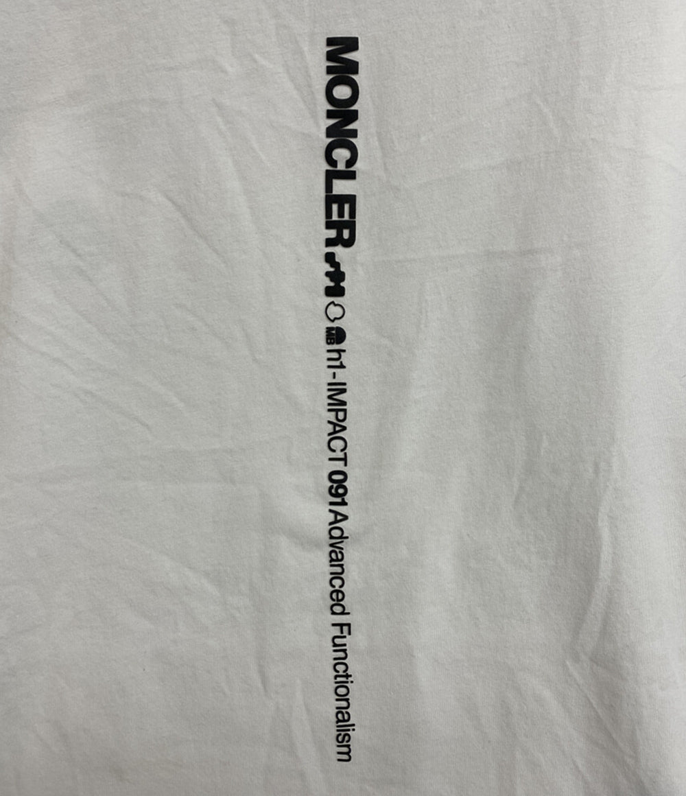 MONCLER 半袖Ｔシャツ I10918C00007 ラバーロゴ ホワイト メンズ SIZE M モンクレール