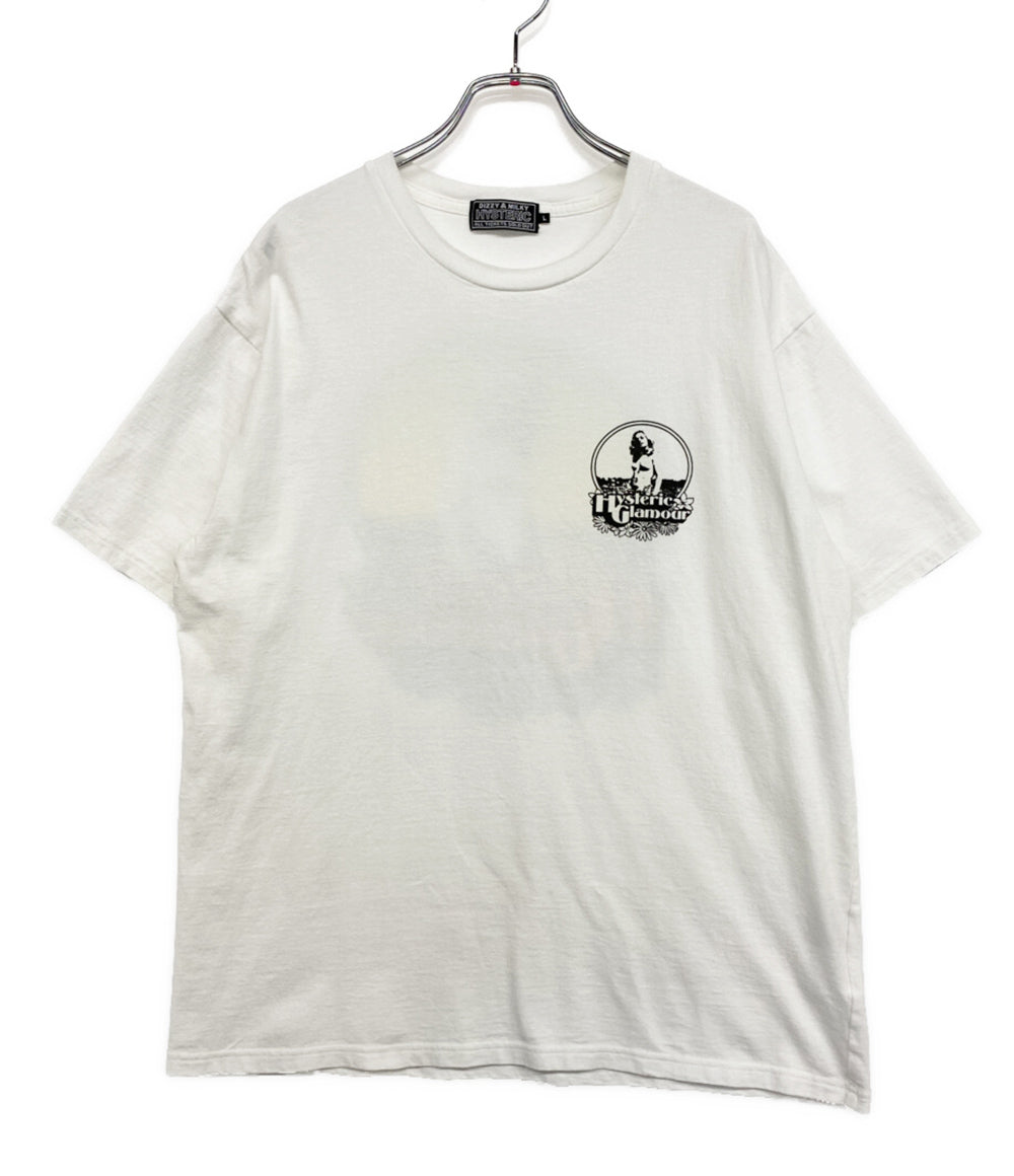 HYSTERIC 半袖Ｔシャツ Hystenic gramour ロゴ ホワイト メンズ SIZE L ヒステリック