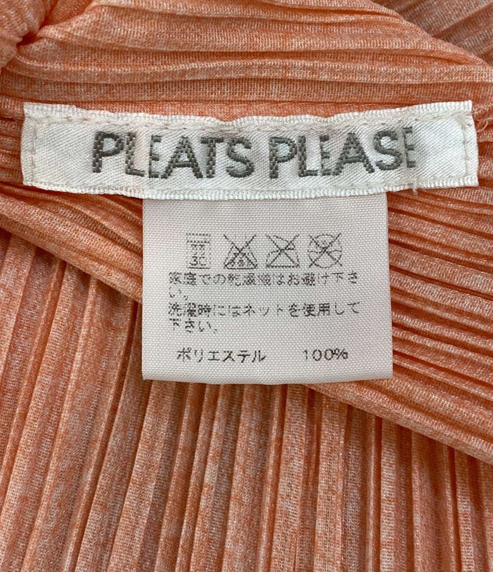 美品 PLEATS PLEASE 半袖カットソー ハイネック PP71-JK168 レディース SIZE 3 プリーツプリーズ