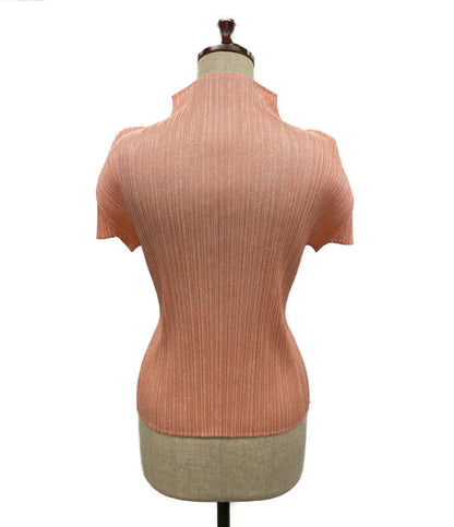 美品 PLEATS PLEASE 半袖カットソー ハイネック PP71-JK168 レディース SIZE 3 プリーツプリーズ