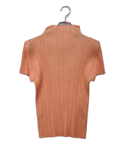 美品 PLEATS PLEASE 半袖カットソー ハイネック PP71-JK168 レディース SIZE 3 プリーツプリーズ