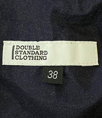 美品 DOUBLE STANDARD CLOTHING ボリュームスリーブコートシャツ ネイビー レディース SIZE 38 ダブルスタンダードクロージング