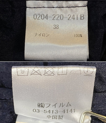 美品 DOUBLE STANDARD CLOTHING ボリュームスリーブコートシャツ ネイビー レディース SIZE 38 ダブルスタンダードクロージング