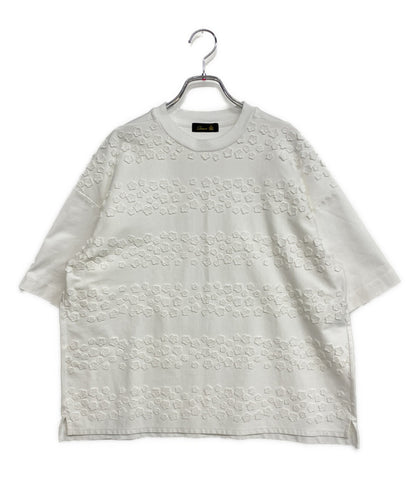 Drawer 半袖Ｔシャツ 6517-299-0741 フラワ-エンボス レディース SIZE - ドゥロワー