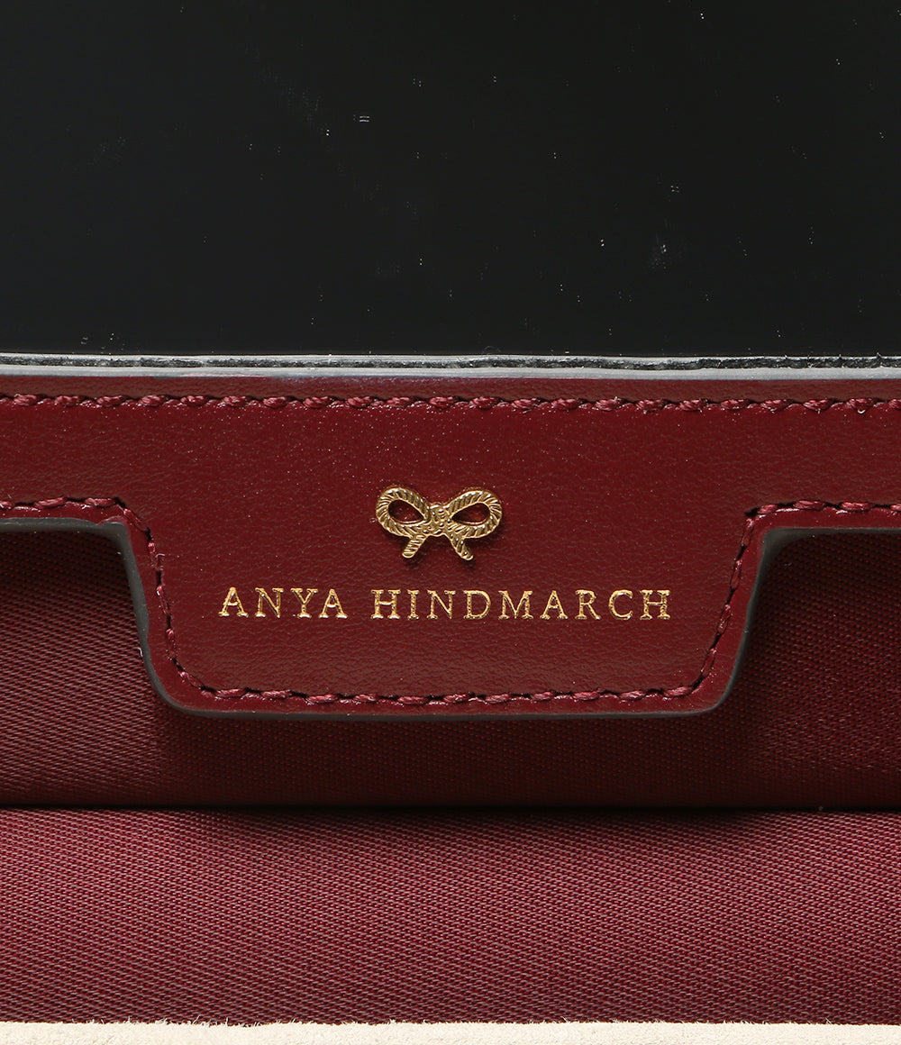 美品 ANYA HINDMARCH AH ロゴ バニティーキット ピンク 26年現行品 レディース アニヤ・ハインドマーチ