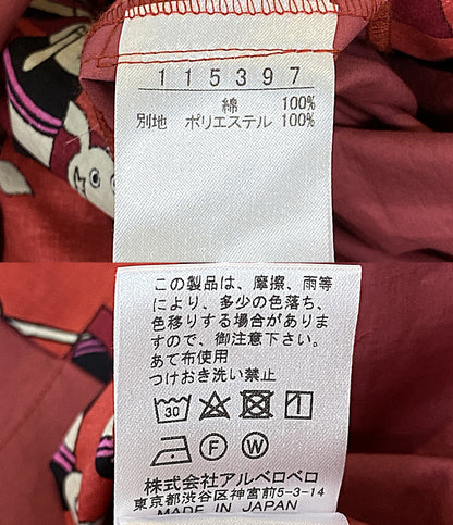 OLLEBOREBLA 七分袖ワンピース ぶたさん柄 115397 レディース SIZE M オレボレブラ