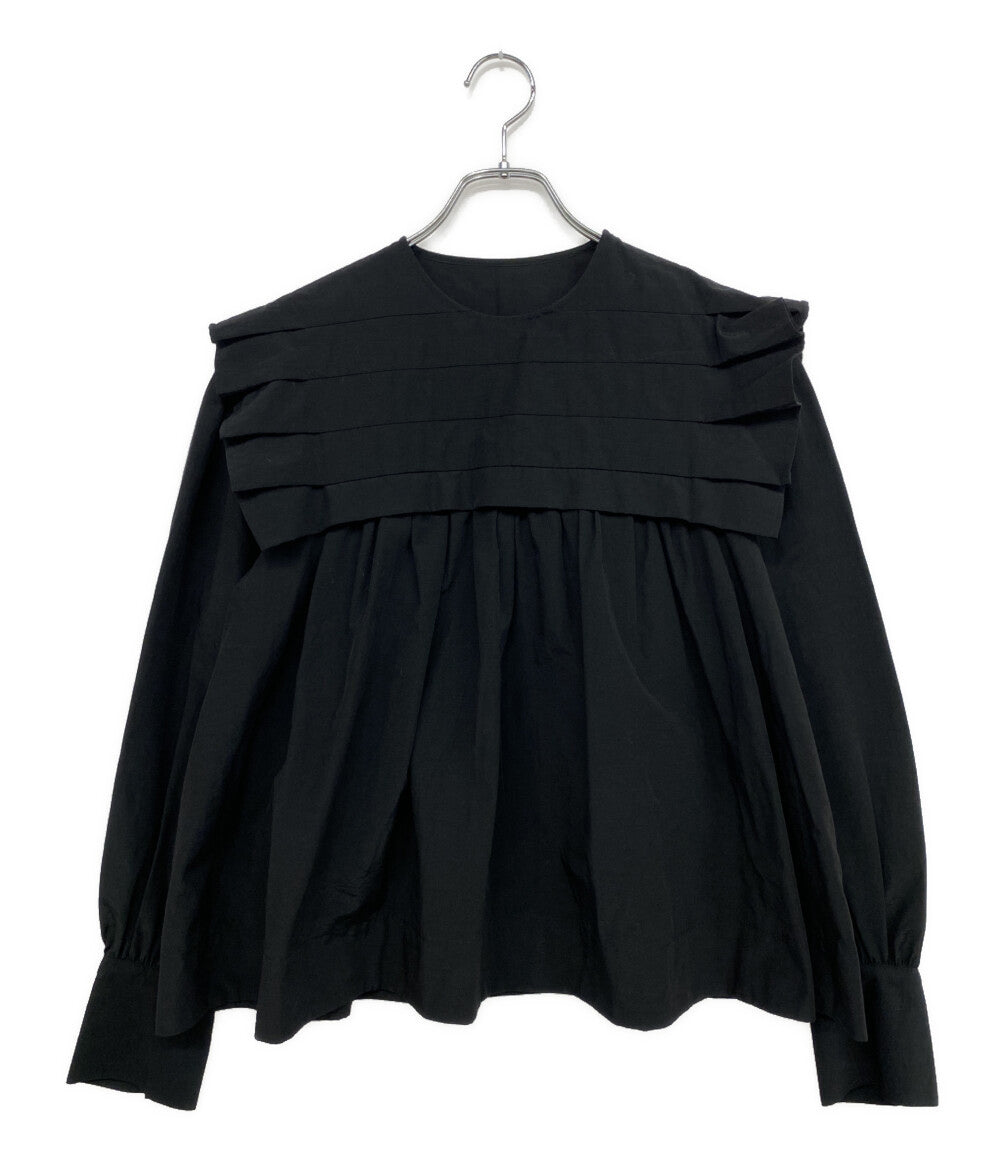 美品 LOHEN ローヘン 長袖シャツ タックヨーククロップドブラウス 24SS LH24SS-BL002 レディース SIZE F