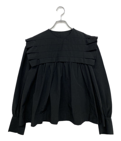 美品 LOHEN ローヘン 長袖シャツ タックヨーククロップドブラウス 24SS LH24SS-BL002 レディース SIZE F