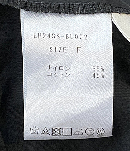 美品 LOHEN ローヘン 長袖シャツ タックヨーククロップドブラウス 24SS LH24SS-BL002 レディース SIZE F