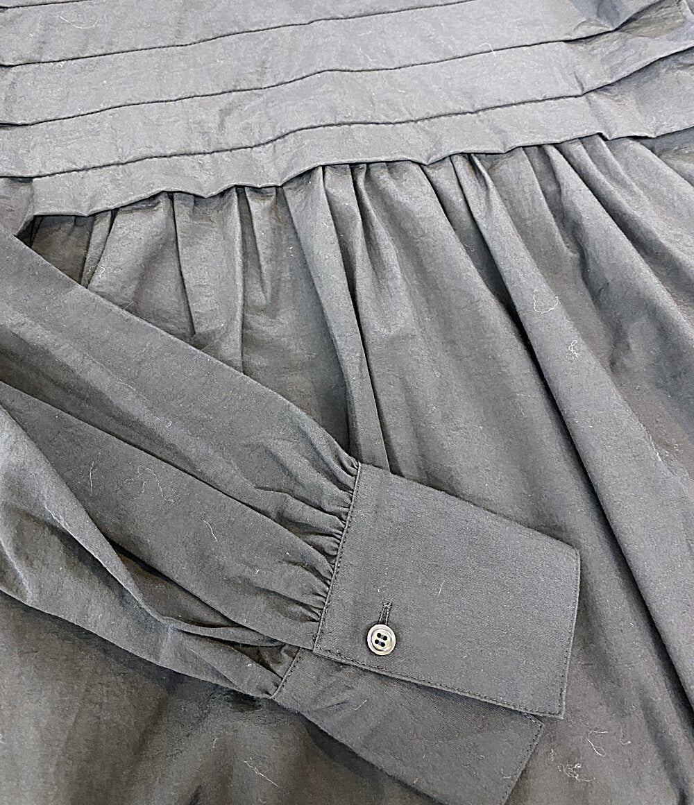 美品 LOHEN ローヘン 長袖シャツ タックヨーククロップドブラウス 24SS LH24SS-BL002 レディース SIZE F