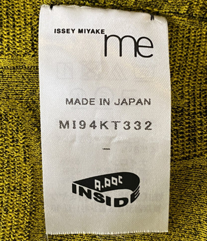 me ISSEY MIYAKE ノースリーブワンピース MI94-KT332-58 総柄 イエロー レディース SIZE - ミー イッセイミヤケ