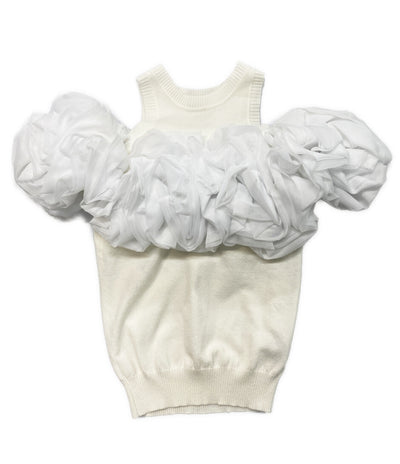 Bibiy ビビィ ニット ホワイト フラワーノット B40-KN036WHF レディース SIZE F