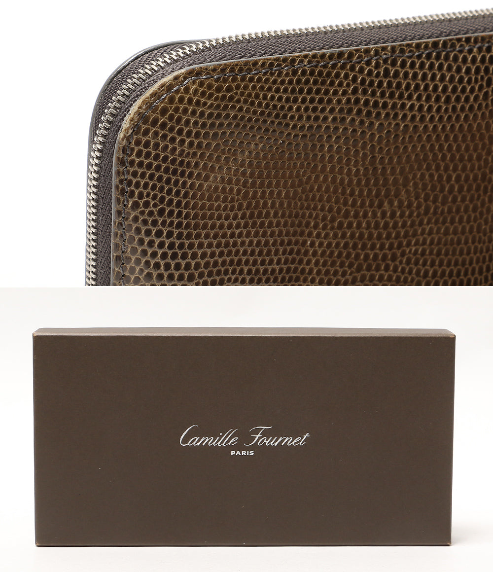 Camille Fournet カミーユ・フォルネ 長財布 ラウンドジップ リザード