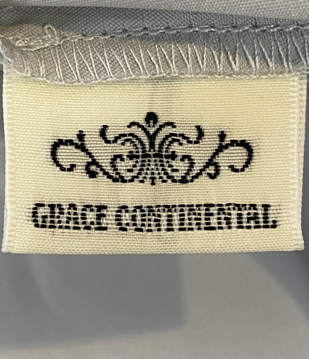 美品 GRACE CONTINENTAL キャミソールワンピース 25SS レースキャミロング カーキ レディース SIZE 36 グレースコンチネンタル