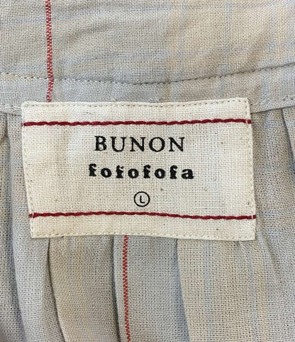 fofo fofa×BUNON ブノン オーバーオール KENNY SUIT ベージュチェック レディース SIZE L フォフォフォファ