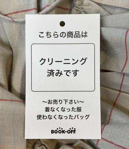 fofo fofa×BUNON ブノン オーバーオール KENNY SUIT ベージュチェック レディース SIZE L フォフォフォファ
