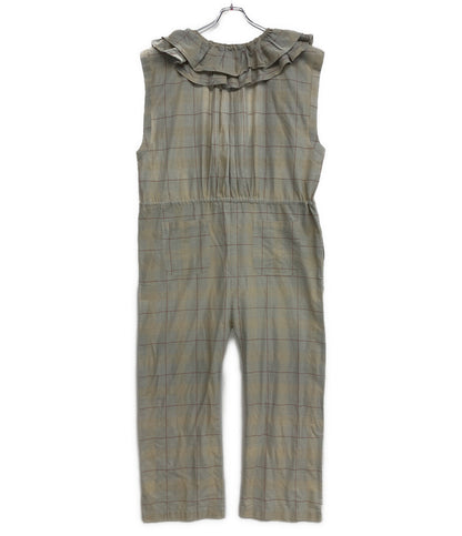 fofo fofa×BUNON ブノン オーバーオール KENNY SUIT ベージュチェック レディース SIZE L フォフォフォファ