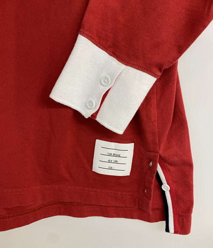 美品 THOM BROWNE ポロシャツ ラガーシャツ レッド MJP219A-06221 メンズ SIZE 1 トムブラウン