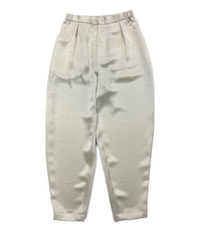 Curensology パンツ ダブルサテンタックパンツ ホワイト CL405114ER-00 レディース SIZE F カレンソロジー