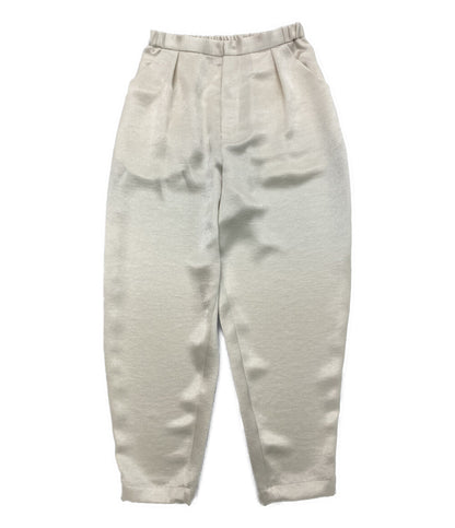 Curensology パンツ ダブルサテンタックパンツ ホワイト CL405114ER-00 レディース SIZE F カレンソロジー