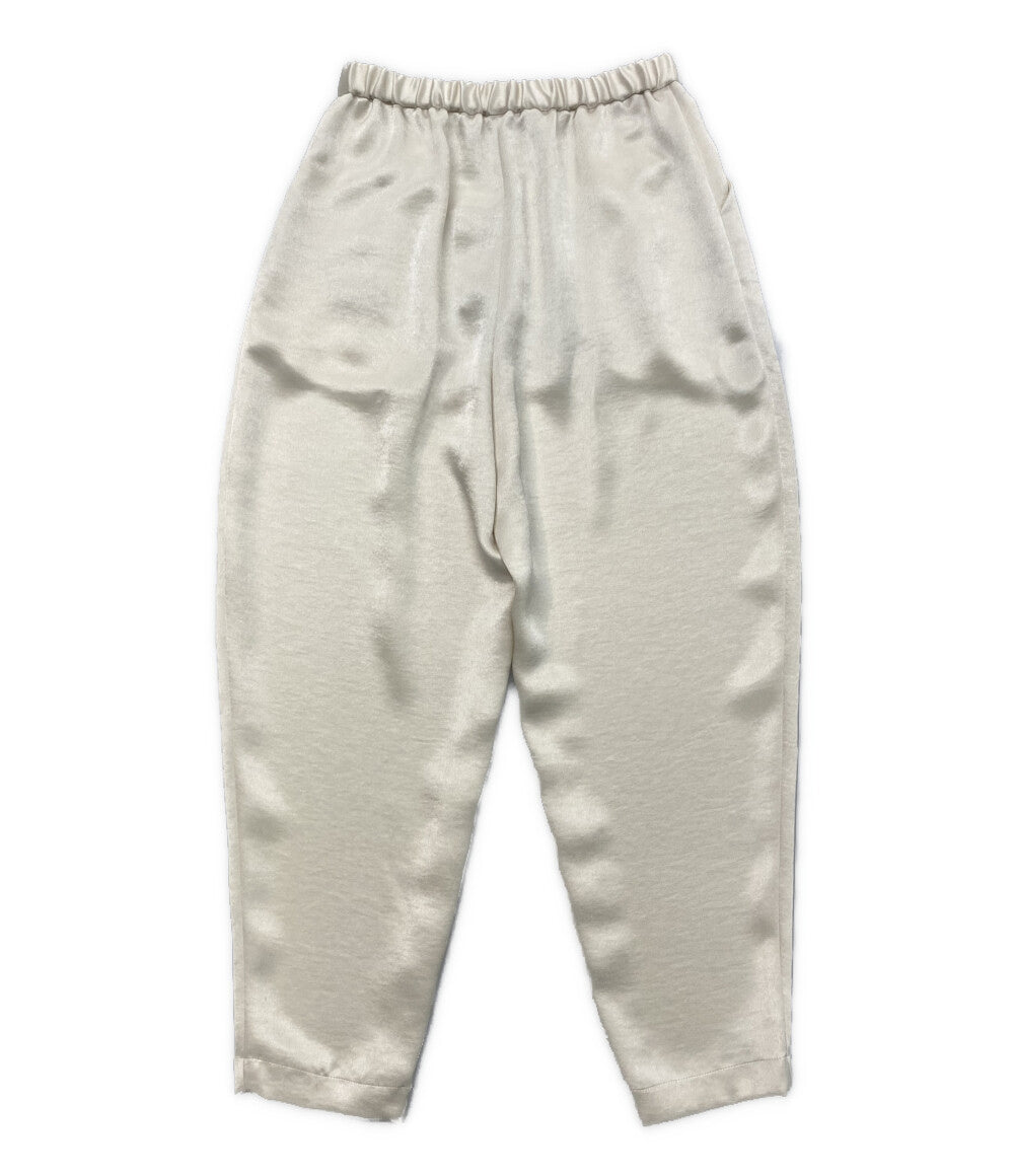 Curensology パンツ ダブルサテンタックパンツ ホワイト CL405114ER-00 レディース SIZE F カレンソロジー