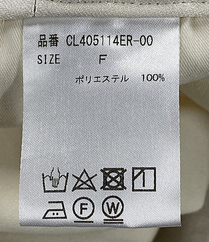 Curensology パンツ ダブルサテンタックパンツ ホワイト CL405114ER-00 レディース SIZE F カレンソロジー