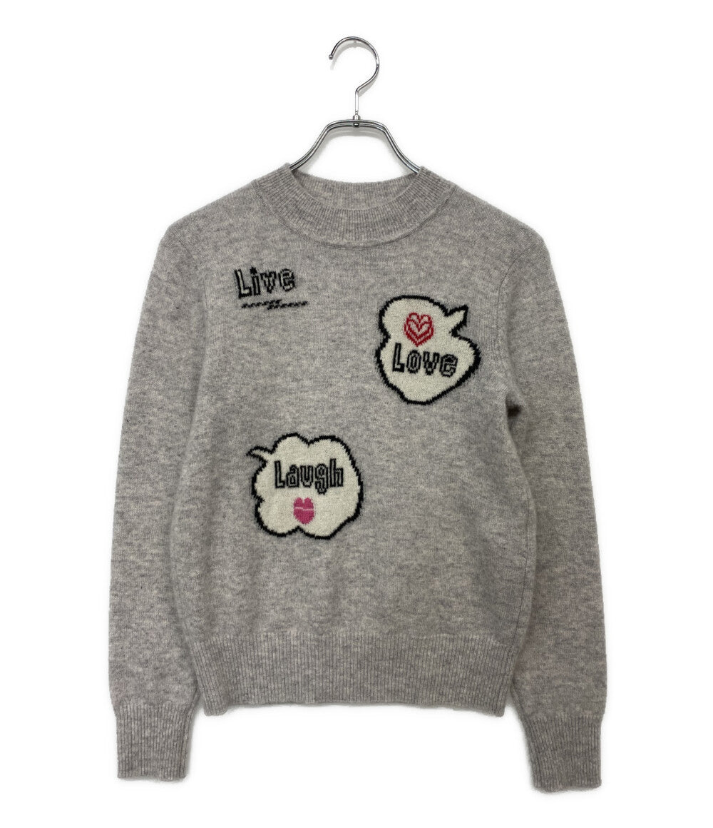 美品 nemika ネミカ ニット ロゴカシミヤニットプルオーバー 25AW IS-0505873 レディース SIZE 1