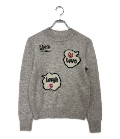 美品 nemika ネミカ ニット ロゴカシミヤニットプルオーバー 25AW IS-0505873 レディース SIZE 1