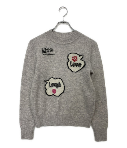 美品 nemika ネミカ ニット ロゴカシミヤニットプルオーバー 25AW IS-0505873 レディース SIZE 1