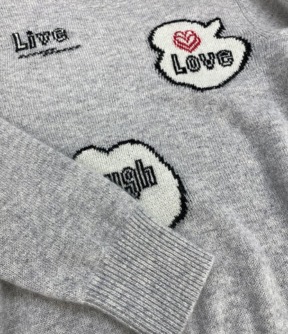 美品 nemika ネミカ ニット ロゴカシミヤニットプルオーバー 25AW IS-0505873 レディース SIZE 1