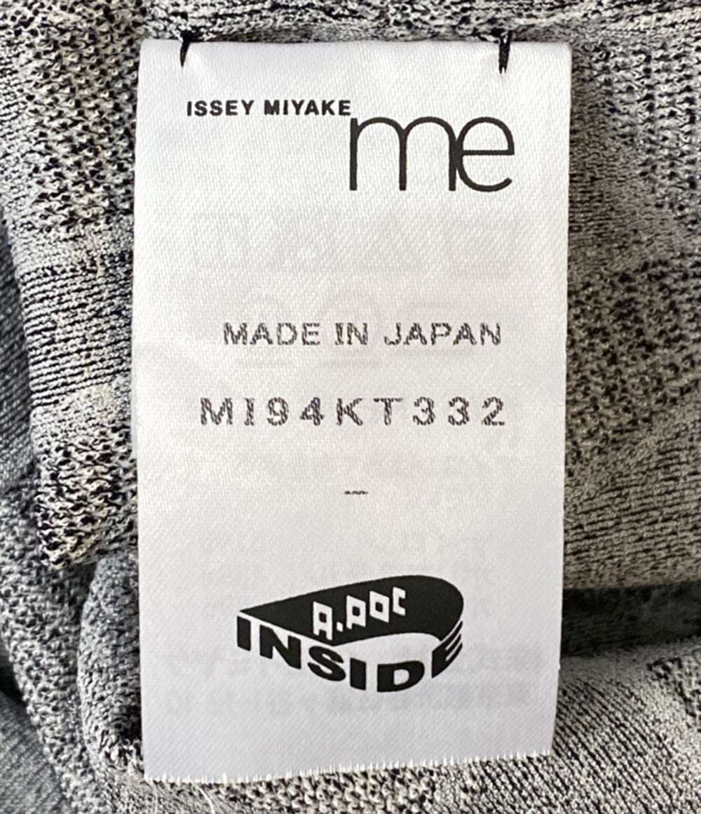 me ISSEY MIYAKE ノースリーブワンピース 総柄 グレ- MI94-KT332-17 レディース SIZE - ミー イッセイミヤケ