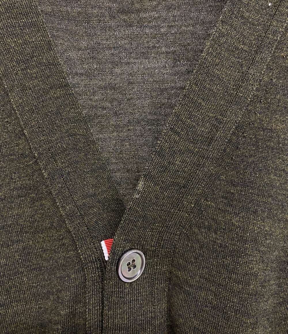THOM BROWNE 4BARクラシックカーディガン グリーン MKC002A-Y1014-33 メンズ SIZE 1 トムブラウン
