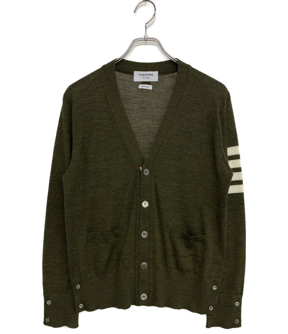 THOM BROWNE 4BARクラシックカーディガン グリーン MKC002A-Y1014-33 メンズ SIZE 1 トムブラウン