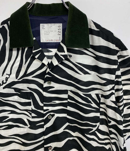 sacai 20-02256M オープンカラー半袖シャツ ゼブラ 2020SS メンズ SIZE 2 サカイ