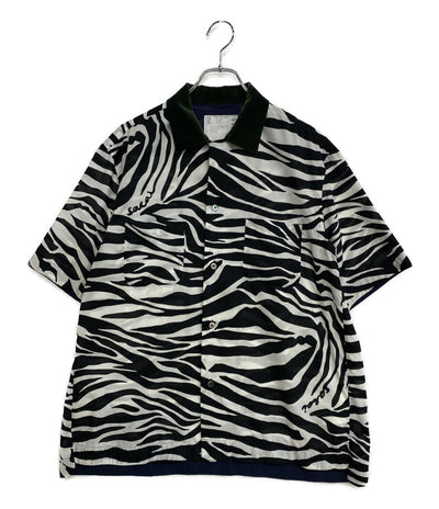 sacai 20-02256M オープンカラー半袖シャツ ゼブラ 2020SS メンズ SIZE 2 サカイ