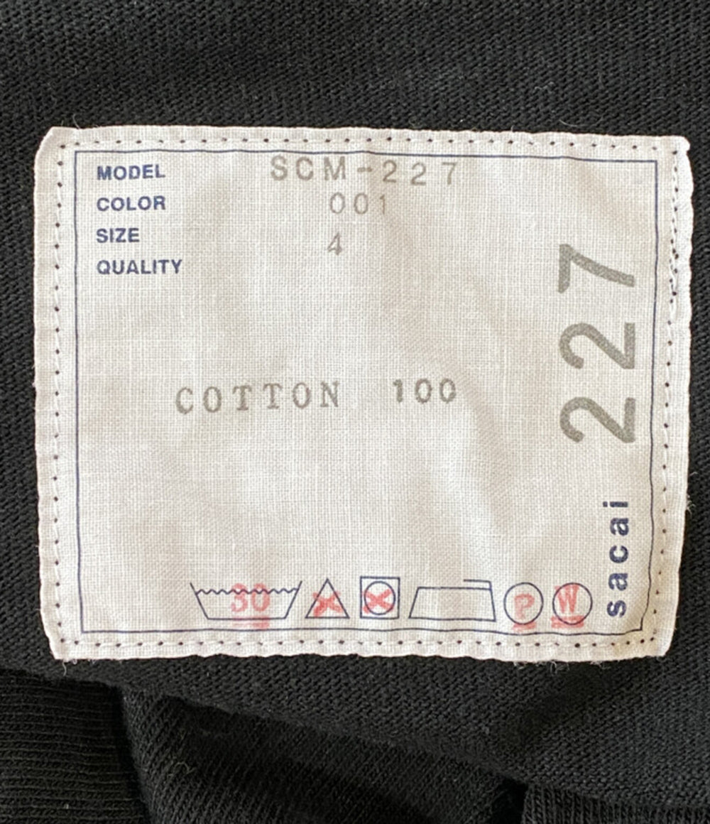 sacai 半袖Ｔシャツ SCM-227 S Cotton Jersey T-Shirt ブラック メンズ SIZE 4 サカイ