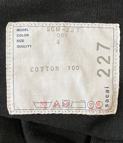 sacai 半袖Ｔシャツ SCM-227 S Cotton Jersey T-Shirt ブラック メンズ SIZE 4 サカイ