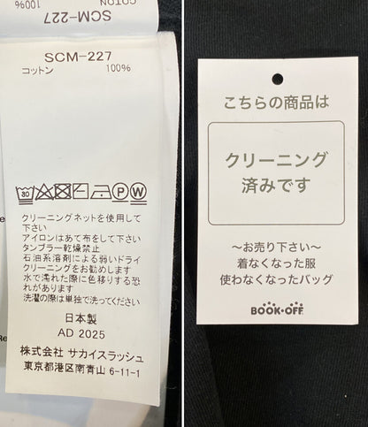 sacai 半袖Ｔシャツ SCM-227 S Cotton Jersey T-Shirt ブラック メンズ SIZE 4 サカイ