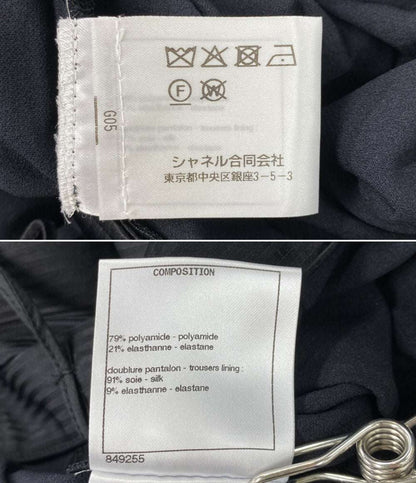 美品 CHANEL シルクパンツ ブラック 22C P71973V38670 レディース SIZE 38 シャネル