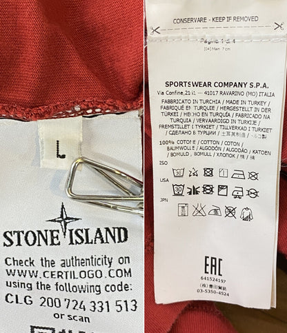 STONE ISLAND 半袖Ｔシャツ レッド メンズ SIZE L ストーンアイランド
