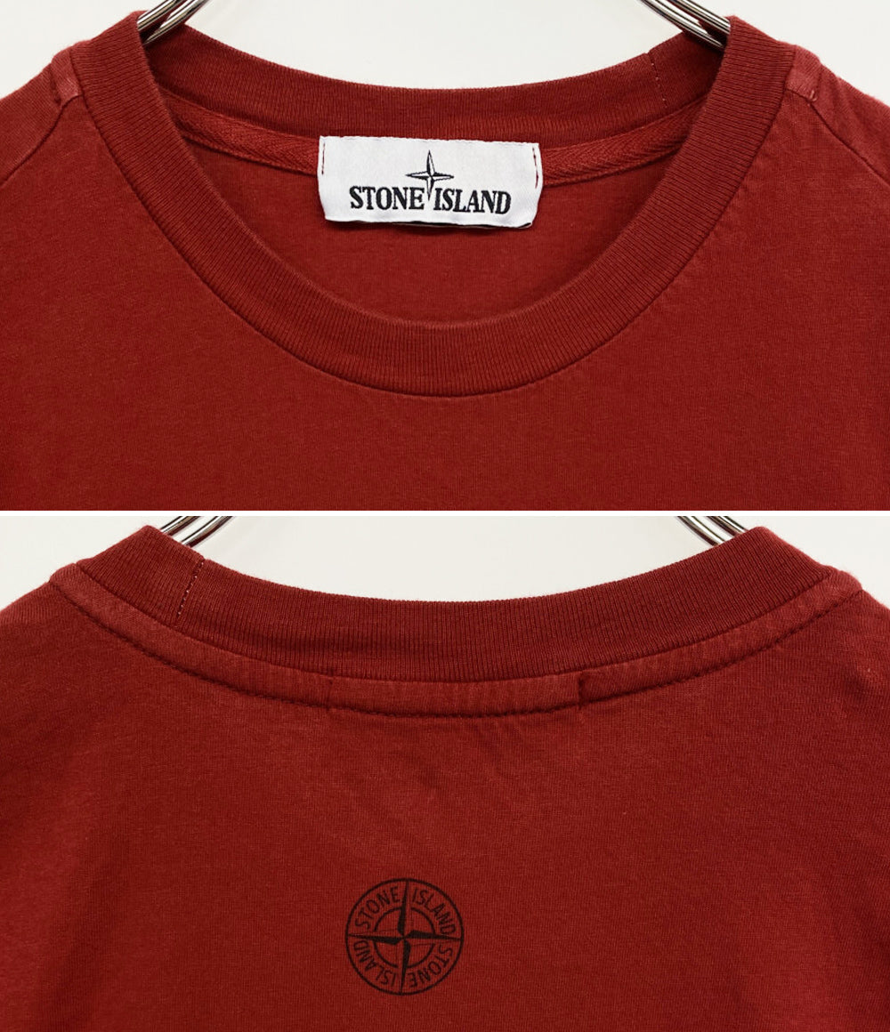 STONE ISLAND 半袖Ｔシャツ レッド メンズ SIZE L ストーンアイランド