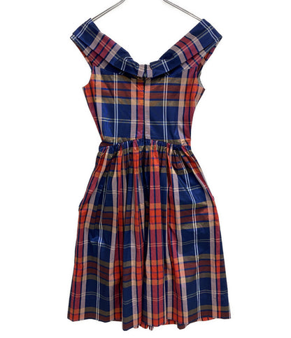 VIVIENNE WESTWOOD ノースリーブワンピース ANGLOMANIA チェック柄 レディース SIZE 38 ヴィヴィアンウエストウッド