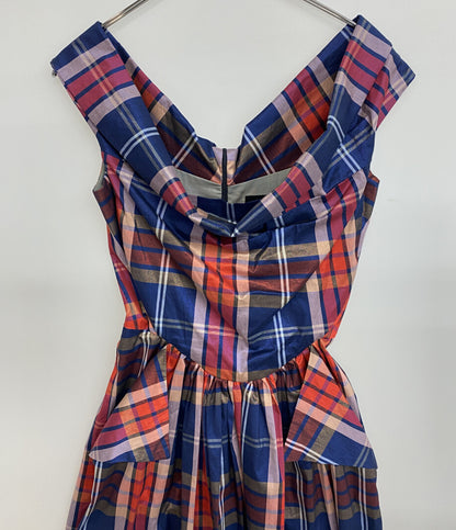 VIVIENNE WESTWOOD ノースリーブワンピース ANGLOMANIA チェック柄 レディース SIZE 38 ヴィヴィアンウエストウッド