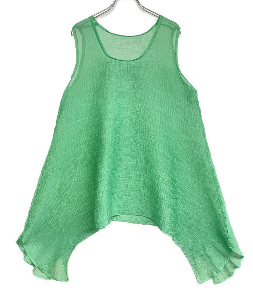 me ISSEY MIYAKE ノースリーブワンピース MI01FK921 グリーン レディース SIZE - ミー イッセイミヤケ